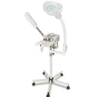 - 3-In-1 Ozone Facial Steamer, Facial Steamer for Esthetician with 5X Diopter Magnifying Lamp, 5-Piece Brush Set, Silent Timer & Aromatherapy, Facial Steamer Professional — Studio Shot