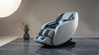 Blue Faux Leather Zero Gravity Recliner 3D Programmable Massage Chair — Lifestyle