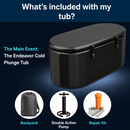 150-Gallon XL Inflatable Cold Plunge Tub with Insulated Lid