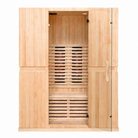 Infrared Home Sauna Designed for Daily Wellness, 2 Person Capacity, Hemlock Wood, Full Spectrum Heating