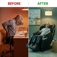 Full Body Massage Chair Built for Complete Relaxation, Zero Gravity Positioning, 5 Automatic Programs, Multiple Airbags — Before & After