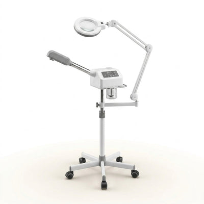 Facial Steamer Designed for Professional Use, LED Magnifying Lamp, Digital Controls, Aromatherapy Function