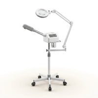 Professional Facial Steamer with LED Magnifying Lamp - 2 in 1 Digital Controls, Aromatherapy, Esthetician Supplies for Beauty Salon, Spa Equipment, and Home Use- Combo Unit — Studio Shot