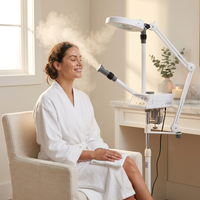 Professional Facial Steamer with LED Magnifying Lamp - 2 in 1 Digital Controls, Aromatherapy, Esthetician Supplies for Beauty Salon, Spa Equipment, and Home Use- Combo Unit — Lifestyle