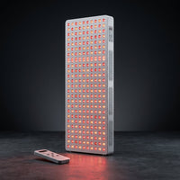 Red Light Therapy Full Body Panel, 480/630/660/810/830/850/1060Nm 7 Wavelengths Blue Red near Infrared Light Device with 300 Dual Chip Clinical Grade Leds, Remote Control, Timer, BO-1500 — Studio Shot