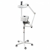Professional Facial Steamer with LED Magnifying Lamp - 2 in 1 Digital Controls, Aromatherapy, Esthetician Supplies for Beauty Salon, Spa Equipment, and Home Use- Combo Unit