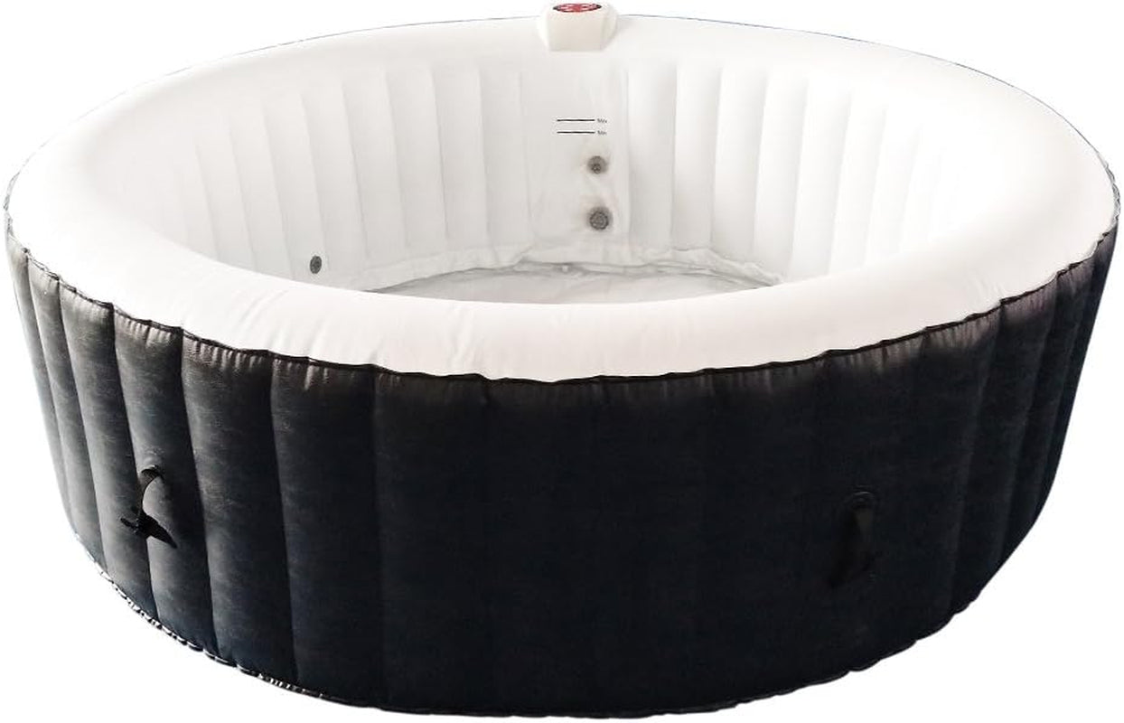 Inflatable Hot Tub Spa | Personal High Powered Jetted Bubble | 265 Gallon | Black and White | HTIR6BKW