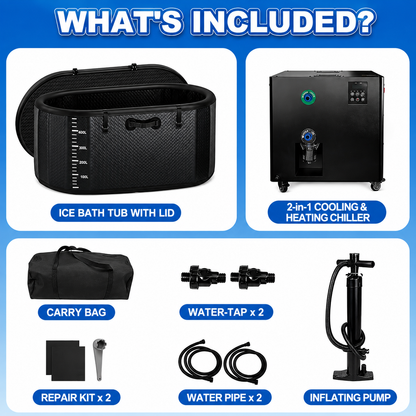 248-Gallon Inflatable Cold Plunge Tub with 1HP Chiller, WiFi &amp; Heating